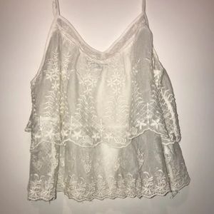 American Eagle embroidered crop top